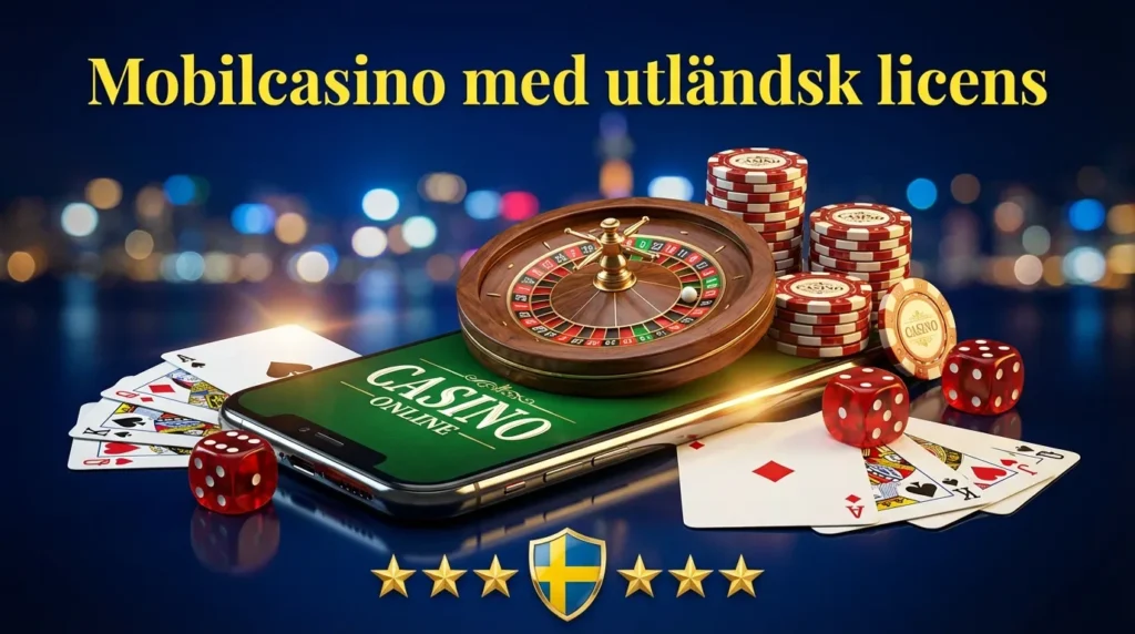 Mobilt online casino med utländsk licens